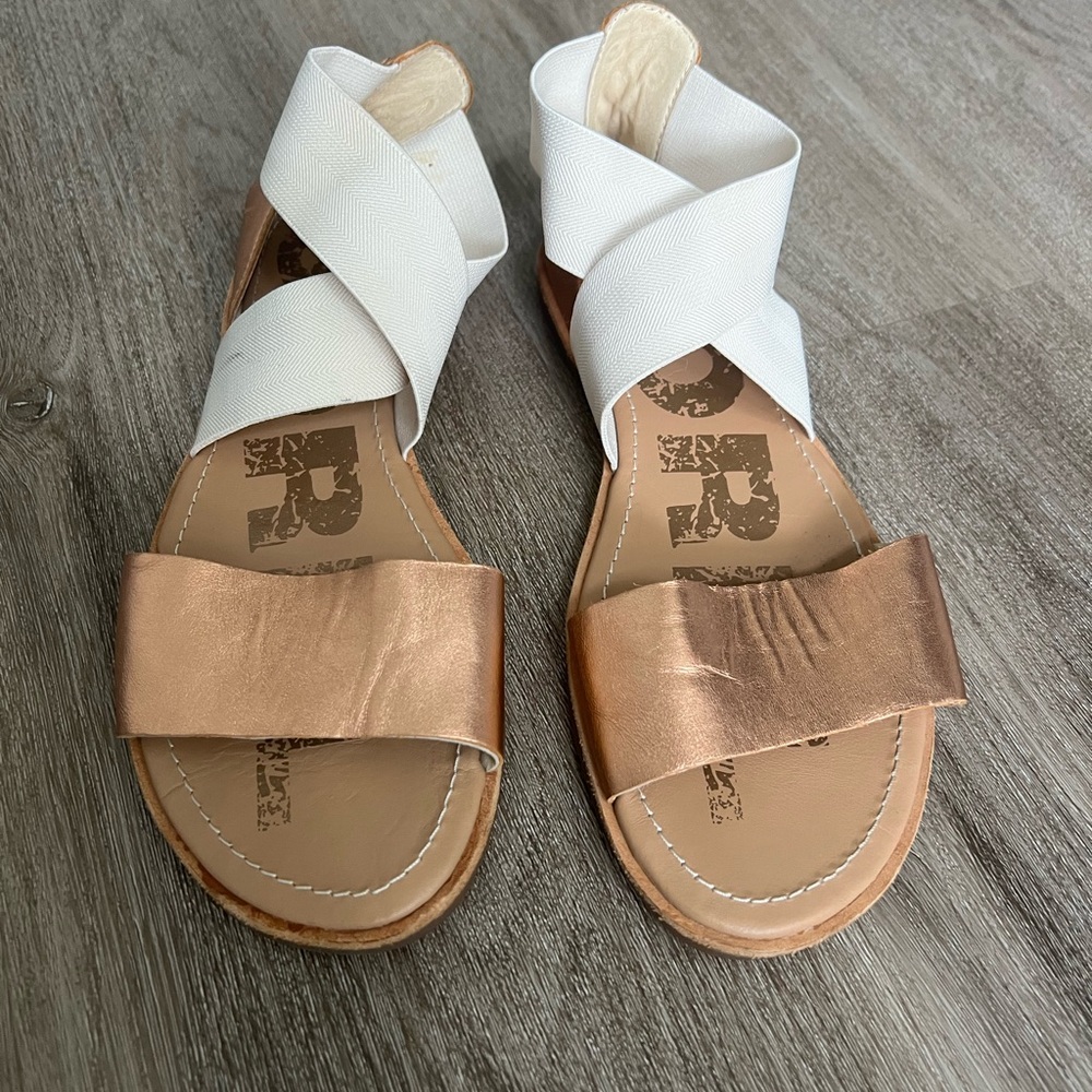 Sorel gold sandals